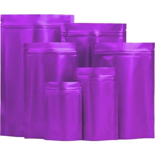 1000pcs/lot Matt Purple Stand up Aluminum Foil Ziplock Bag Snack Cookie Tea Coffee Packaging Bag Doypack Purple Foil Zipper bag