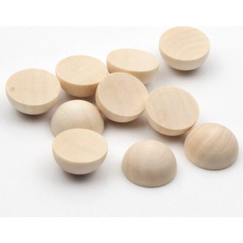 15-40mm Natural Wooden Beads Half Round Balls Wood Spacer Beads For Jewelry Making Scrapbooking Diy Necklace Bracelet Supplies
