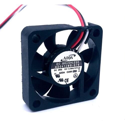 2pcs AD0412MB-G76 4010 4cm 40mm 40X10mm Mini Small DC12V 0.08A Cooling Fan