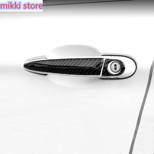 Accessories For BMW X5 X6 M3 E90 F20 F25 F26 F30 F32 F34 F36 E70 E71 E84 Carbon Fiber Car Door Handle Cover Strip Trim Sticker