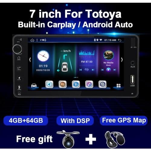Eunavi 2 Din Universal Android Car Radio Stereo Multimedia Player For Toyota Corolla Vios Crown Camry Hiace Previa RAV4 GPS Navi