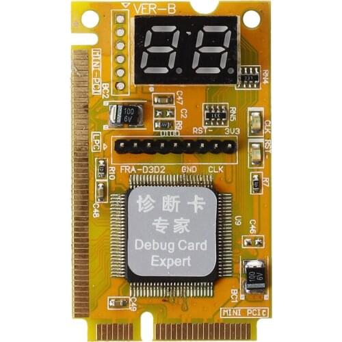 Notebook Diagnostic Card 2-Digit Mini PCI/PCI-E LPC POST Analyzer Tester