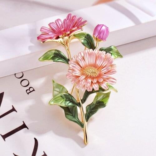 Daisy Flower Enamel Pin Womens Pins And Brooches Fashion Brooches Bouquet Clothes Jewelry Gift For Women