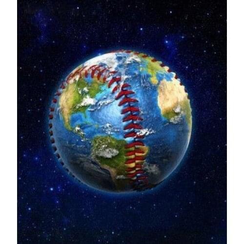 JMINE Div 5D baseball Earth space galaxy Full Diamond Painting cross stitch kits art Scenic 3D paint by diamonds
