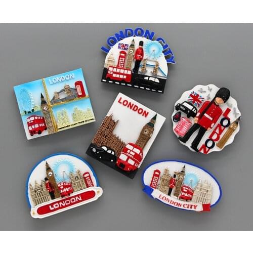 London Souvenir magnetic 3d refrigerator stickers British soldier bus London Bridge fridge magnets World tourism souvenirs gifts