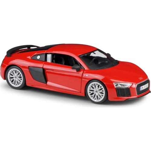 1:24 Audi R8 V10 Plus Metal Luxury Vehicle Diecast Pull Back Cars Model Toy Collection Xmas Gift