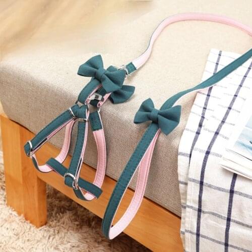 Cats Harness Breakaway Adjustable Cat Harness Leash set Cotton Strap Collar with Leads for Kitten Puppy Small Dogs Walking