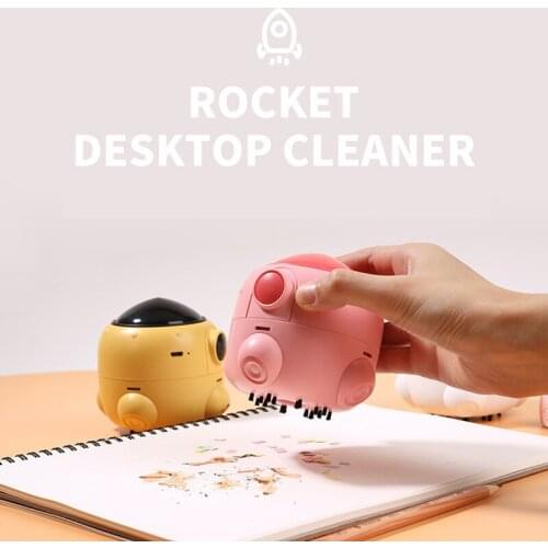 Small Rocket Desktop Vacuum Cleaner Handheld Mini Desktop Cleaner Student Eraser Confetti Keyboard Vacuum Cleaner Recharge