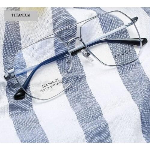 Delicate Titanium Retro Whole Frame Spectacles, Metal Glasses Frames,Good Quality Square Super Light Eyeglasses Frame Eyewear