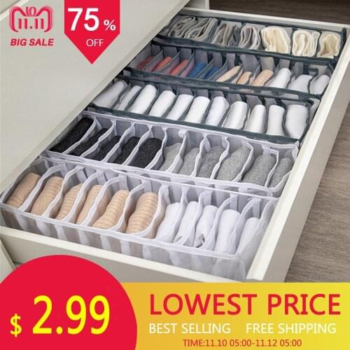 New 1/3pcs New Underwear Bra Organizer Storage Box 2 Colors Drawer Closet Organizers Boxes For Underwear Scarfs Socks Bra