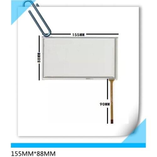 New 155mm*88mm 6.2 inch resistance car DVD navigation touch screen 155*88 Free shipping