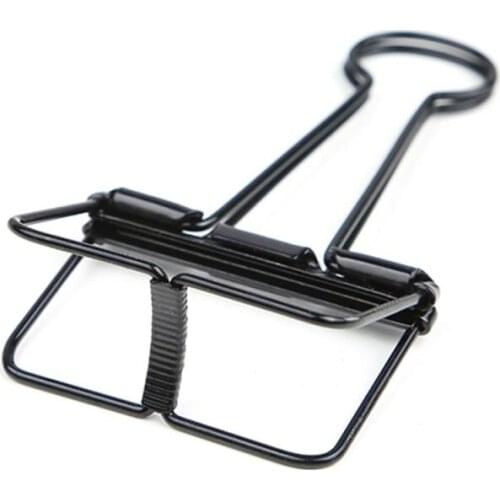 New Simple Metal Hollow Long Tail Clip Creative Stationery Handbook Cute Color Office Paper Dovetail Clip Test Office Paper Clip