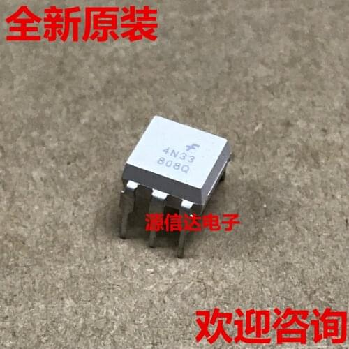 New original 4N33 4N33M DIP-6 in-line optocoupler photo taken from imported stock