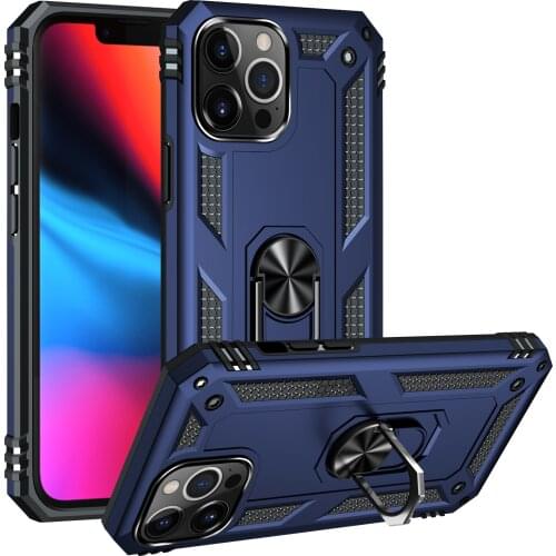 Luxury Shockproof Heavy protection Armor Phone Case For iPhone 11 12 13 Mini Pro Max With Ring Bracket Car Magnetic Back Cover