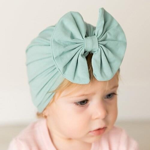 Baby Hat Turban Solid Bows Newborn Baby Girl Hat Beanie Cap Infant Toddler Kids Girls Bonnet Photography Props