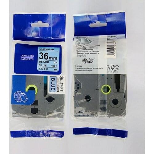 Compatible 36mm TZ label tape TZ-561 tze561 tz2-561 tape label printer tape maker labelling tape
