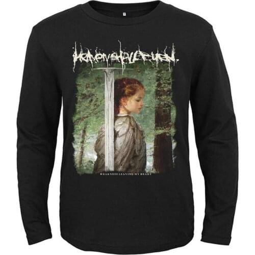 10 designs Vintage Art Oil painting Vintage Heaven Shall Burn men women full long sleeves shirt heavy metal black tee fitness