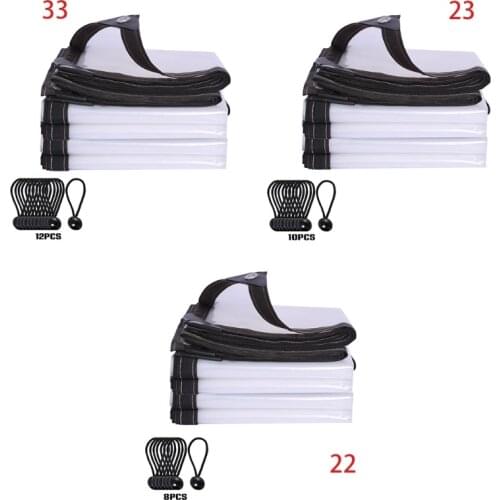 Waterproof Clear Poly Tarp Transparent Tarpaulin Film Windows Rainproof Cover for Garden Balcony Flower Plants