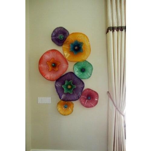 High Quality Beautiful Hand Blown Glass Art Murano Chandelier Art Deco Blown Glass Office Walls