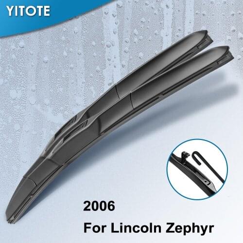 YITOTE Windscreen Hybrid Wiper Blades for Lincoln Zephyr Fit hook Arms 2006