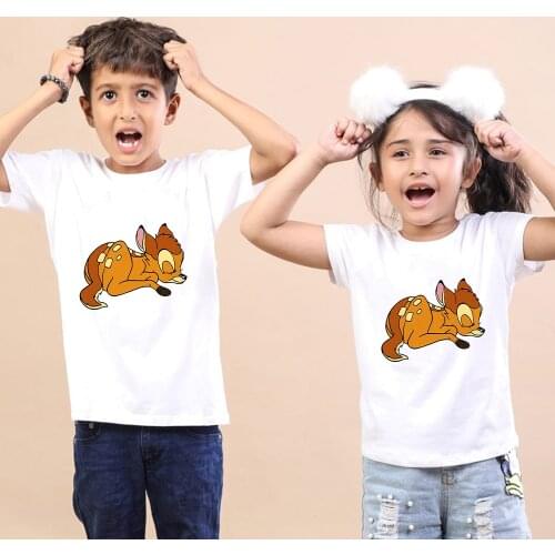 Funny New Adult Unisex Daddy Mommy Baby Family Look Disney Bambi Deer Casual Baby Girls Boys Kids T-shirt Children Tshirt