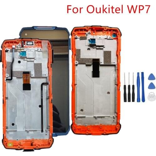 For Oukitel WP7 Phone LCD Display With Frame+Touch Screen Digitzer Assembly Repair Panel Glass+P/G/L Sensor+Earpiece+FPC Button