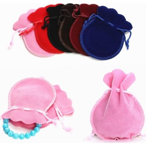 10pcs/lot Fashion 7*9cm Velvet Bag Drawstring Calabash Pouch Jewelry bag Calabash Shape Packing Wedding/Christmas Gift Bag