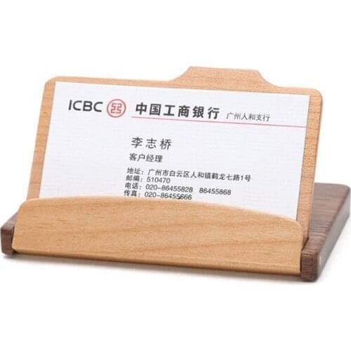 10pcs Fashion Men Womens Unisex Wooden Business Name ID Credit Card Holder Case Wood Card Storage Box Home Office Supplies