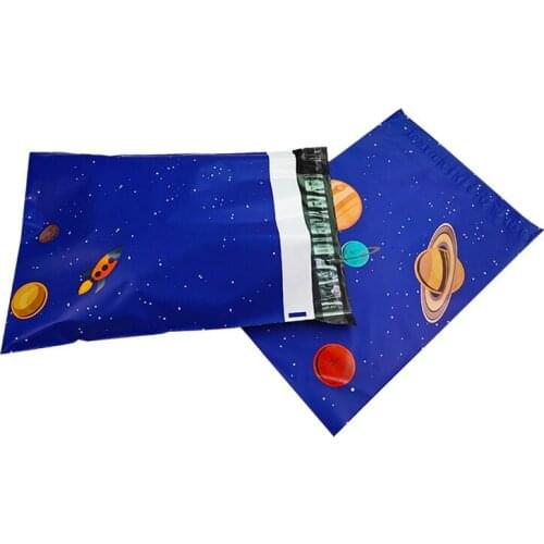 25.5x37cm Planet Pattern Shipping Bag Waterproof Clothes Express Bag Thicken Courier Envelope Bags Postal Mailing Bag 50Pcs