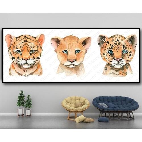 Full Square / Round Drill 5D DIY Diamond Painting animal Tiger leopard lion art 3D Embroidery Cross Stitch Mosaic Home Decor