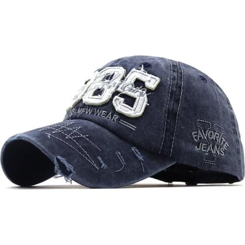 New Mens Retro Washed Baseball Cap Fitted Cap fishing Snapback Hat for Men Bone Women Gorras Casual Casquette Letter Black Cap