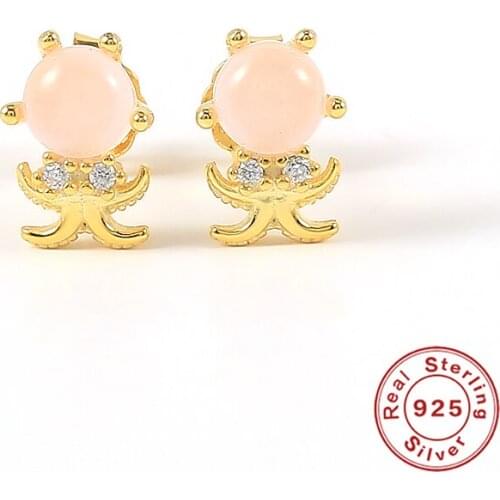 BOAKO 2021 Trend Brincos Ins Octopus 925 Sterling Silver Earrings For WomenStud Earrings Ear Piercing Pendientes Girls Gifts CZ