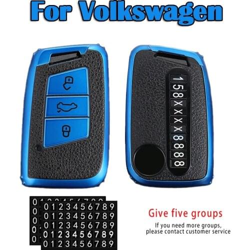 Car Key Cases Cover Protective Shell Holder For Volkswagen VW Tiguan MK2 Magotan Passat B8 Golf CC Skoda Superb A7 Accessories