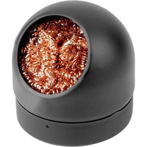 Black/Gold Welding Soldering Solder Iron Clip Cleaner Cleaning Steel with Sponge and Holder Metal Dross Box Clean Ball