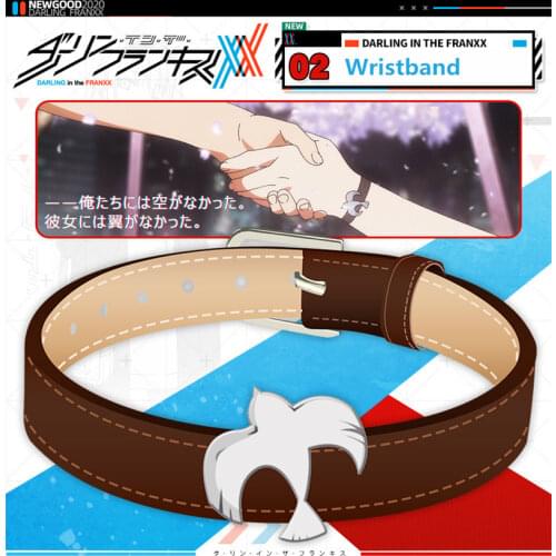 DARLING In The FRANXX Cosplay PU Wristband Zero Two CODE: 002 Bracelet Anime Adult COS Accessories Props Christmas Halloween
