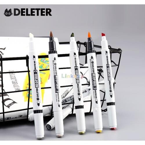 Deleter Neopiko-2 Alcohol Markers,Refillable Dual-Tip Markers for Professional Comic Manga Graphic Illustration,12 24 36 72color