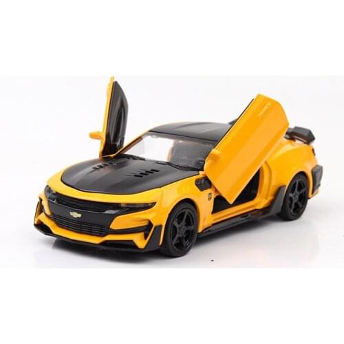 1: 32 Simulation Hornet Alloy Car Model Childrens Acousto-optic Return Force Toy Car Presents for Boys Yellow