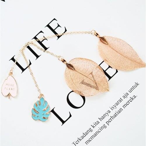 Creative Palm Leaves Pendant Bookmark Stationery School Office Supply Escolar Papelaria