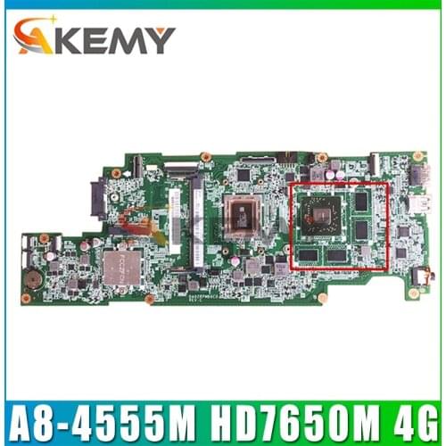 DA0ZRPMB6C0 For ACER ASPIRE V5-551 V5-551G laptop motherboard NBM4711002 NB.M4711.002 CPU A8-4555M GPU HD7650M 4G RAM Mainboard