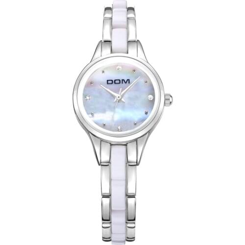 DOM fashion ladies watch elegant style ceramic watch