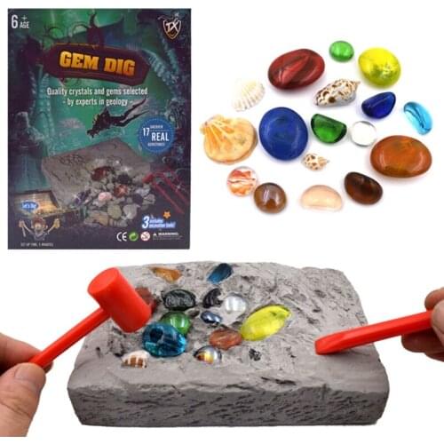 Gem Dig Kit Dig Up 17 Gems STEM Science & Educational Toys make Great Kids