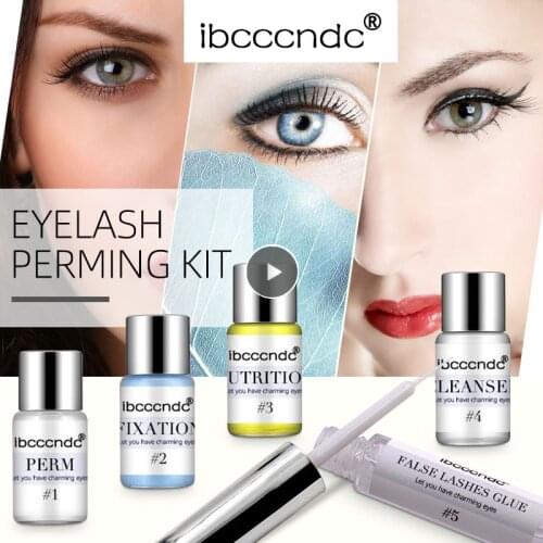Eyelash & Brow Perming Pads Extension Kit Keratin Brow Lamination Starter Kit Natural Curling Eye Glue Wave Lotion Set