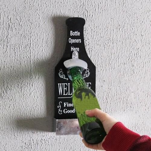 Wall Mounted Bar Beer Bottle Openers Creative Stand Up Storage Box Bar Restaurant Decoration Can Opener Kitchen Gadgets