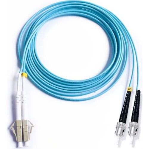 5pcs/lot OM3 LC/UPC-ST/UPC 1M 2M 3M-20M Multi-Mode OM3 Fiber Cable Multimode Duplex Fiber Optical Jumper Patch Cord