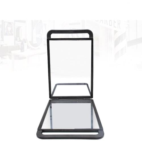 Makeup Mirror Folding Plastic Glass Mirror Rectangular Flip Two-sided Vanity Mirror Hair Salon Home Mirror