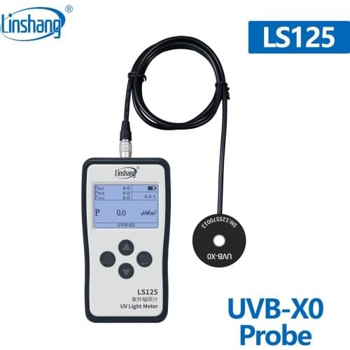 Linshang detachable sensor UVB-X0 Probe of LS125 UV intensity meter test UVB light source that peak wavelength 297nm 308nm 313nm