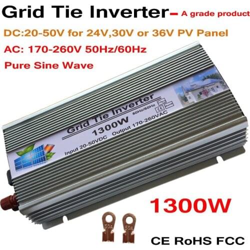 1300W Grid Tie Solar Inverter, 18V, 30V,36VDC, Max 1500W solar or wind power input, MPPT function, high quality, free shipping