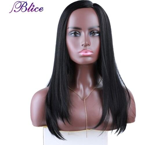 Blice Synthetic Long Length Straight Wig Side Part Fashion Daily Wear Pure Color Wig For Women
