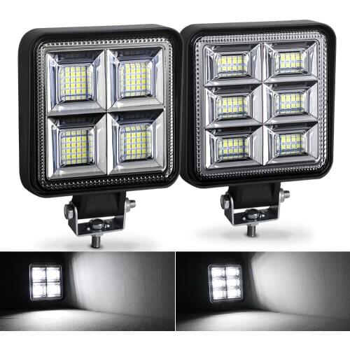Led Work Light Bar 192W 144W 64Led Square light For boat spotlight 4x4 led bar offroad SUV ATV Tractor Boat Trucks 12V 24V White