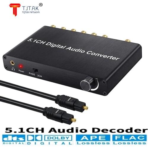 Tjtak 5.1ch digital audio converter DTS / AC3 Dolby decoding SPDIF input to 5.1